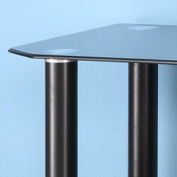 Dynasty 60-inch Black Glass TV Stand