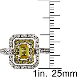 14k Gold Yellow Sapphire and 5/8ct TDW Diamond Ring