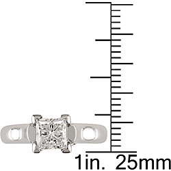 14k Gold 1ct TDW Princess-cut Solitaire Ring (I-J, I1-I2)