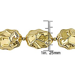14k Yellow Gold Nugget Necklace