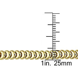 14k Yellow Gold Cobra Necklace with Onyx Clasp