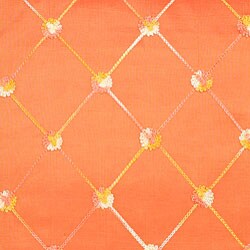 Orange Diamond Embroidered Cushion Cover