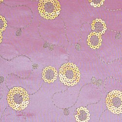 Purple/ Beige Sequined Cushion Cover