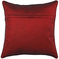 Decorative Silver Stitch Burgundy Red Pillow Sham