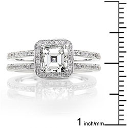 14k Gold 1 1/3ct TDW Diamond Halo Engagement Ring (H-I, SI1-SI2)