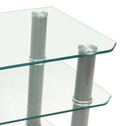 Contemporary 42-inch Glass TV Stand
