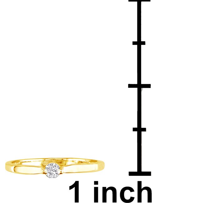 10k Gold 1/10ct TDW Diamond Solitaire Promise Ring
