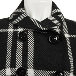 Focus 2000 Women's Oversized Plaid Rounded Jacket