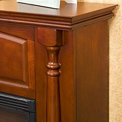 Grenoble Mahogany Electric Fireplace with Remote