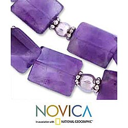 Sterling Silver Amethyst 'Paradise' Necklace (India)