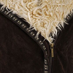Colebrook Women's Leather Faux Fur Trim Jacket