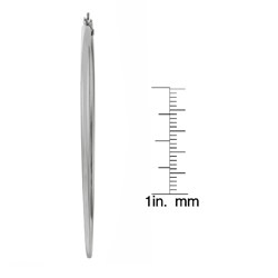 Stainless Steel 50-mm Flat Hoop Earrings