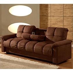 Multifunctional Microsuede Sofa Bed and Ottoman Set