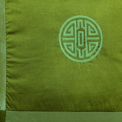 Chinese Symbol Of Life Green Cushion Cover
