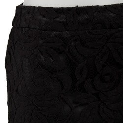 Necessary Objects Junior's Black Lace Skirt