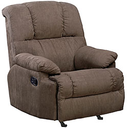Dark Moss Microfiber Rocker Recliner Chair