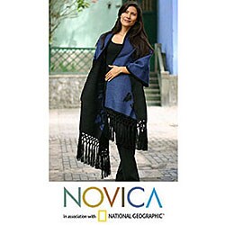 Alpaca Wool 'Seductive' Reversible Shawl (Peru)