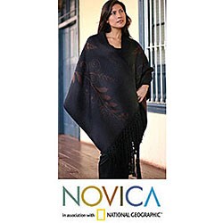 Wheat' Alpaca Wool Shawl (Peru)