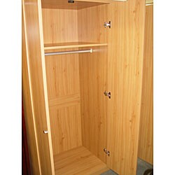 3-door Pear Finished Armoire