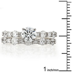 14k Gold 1 2/5ct TDW Round Diamond Bridal Set (G-H, SI2)