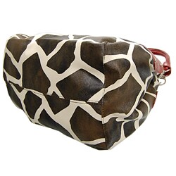 Je Veux Double Handle Giraffe Print Handbag