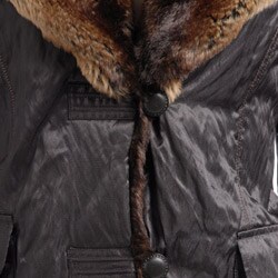 Lost Women's Polyfilled Faux Fur Trim Jacket