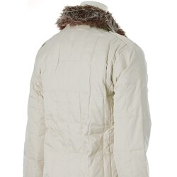 Fifi Collection Plush Trim Quilted Long Coat