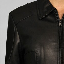 IZOD Women's Plus Size Scuba-style Leather Jacket