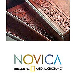 Set of 3 Cedar and Leather 'Collector' Trays (Peru)