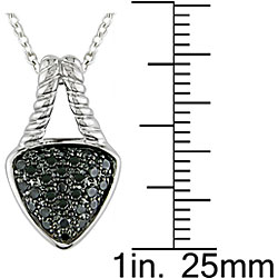Sterling Silver 1/3ct TDW Black Diamond Necklace
