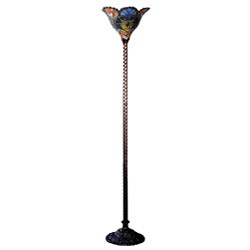 Tiffany-style Victorian Bronze Torchiere 