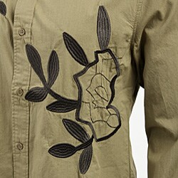 DO Denim Men's Embroidered Skull Shirt