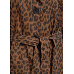 Via Spiga Women's Belted Leopard Print Trench Coat