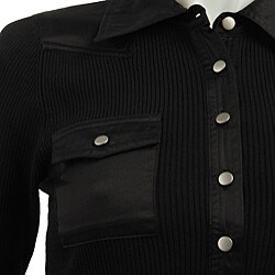 Dolce Cabo Women's Woven Trim Top