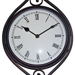 Handcrafted Iron Scroll Clock (India)
