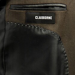 Claiborne Men's Dark Olive Twist 3-button Suit