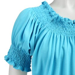 Isadora Rodriguez Women's Knit Short-sleeve Cinch Shirt