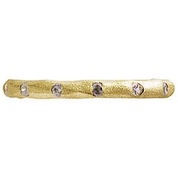 14k Goldplated Freeform Cubic Zirconia Eternity Band