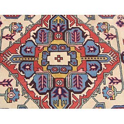 Persian Heriz Red/ Blue Rug (7'4 x 10'7)