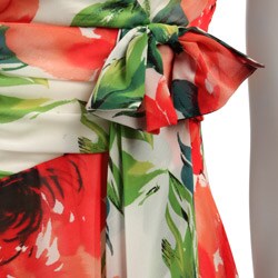 Connected Apparel Women's Floral Print Dress