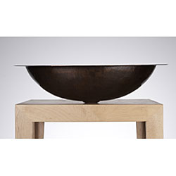 Hand-hammered Copper Under Mount Sink with Overflow