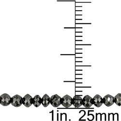 14k Gold 45 3/4ct TDW Black Diamond Bead Necklace