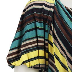 Max & Cleo Women's Striped Wraparound Dress