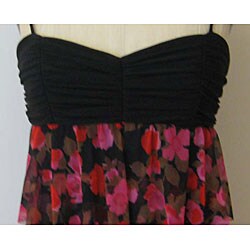 London Times Women's Floral Print Mesh Dress
