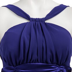 Connected Apparel Women's Amethyst Chiffon Dress