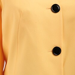 Justin Taylor Women's Plus Size Collarless Skirt Suit