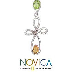 Peridot and Citrine 'Spin' Necklace (India)
