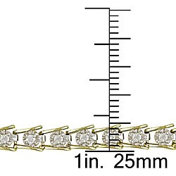 14k Yellow Gold 1ct TDW Diamond Tennis Bracelet (I-J, I3)