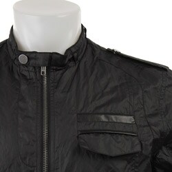 Black Rivet Men's Racer Jacket