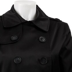 DKNY Women's Petite Double-breasted Belted Trench